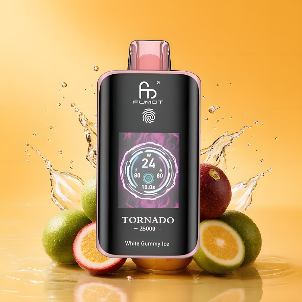 Fumot Tornado 25000 Puffs Nagykereskedés Magyarország HD Képernyős Kiwi Passiógyümölcs Guava