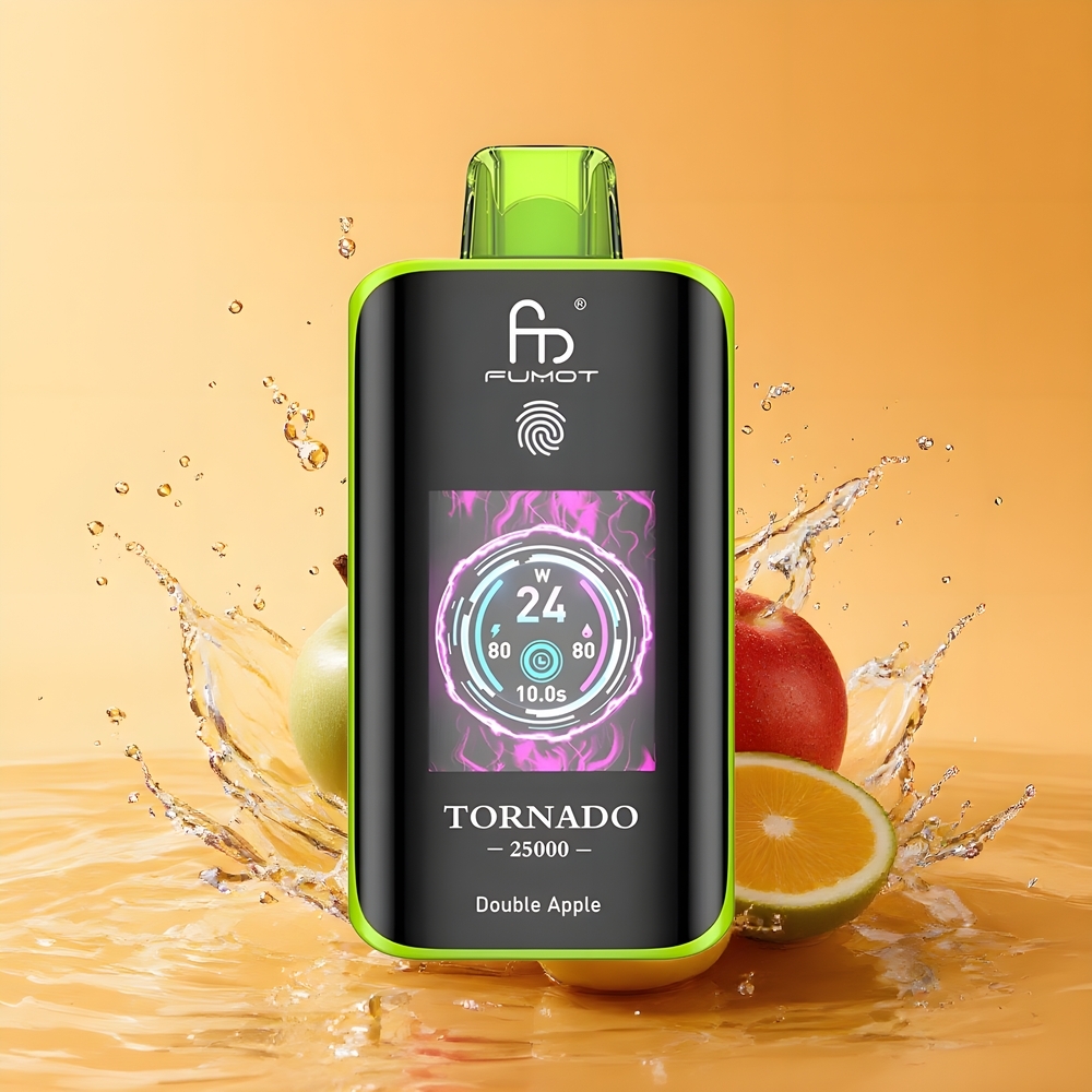 Fumot Tornado 25000 Puffs Nagykereskedés Magyarország Képernyős Dupla Alma