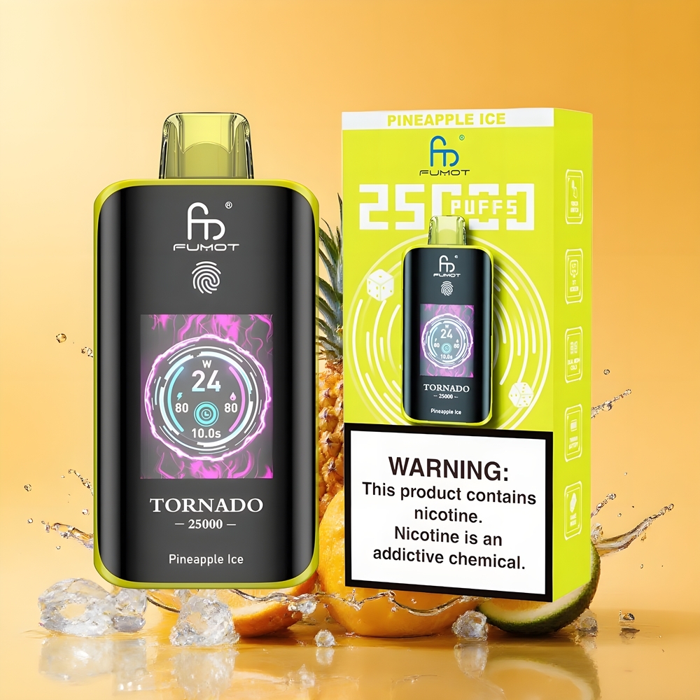 Fumot Tornado 25000 Puffs Nagykereskedés Magyarország Tölthető 700mAh Ananász Jég