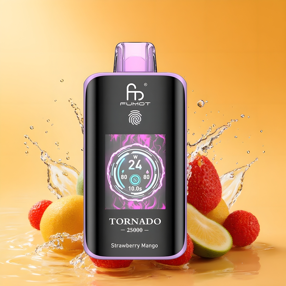 Fumot Tornado 25000 Puffs Nagykereskedés Magyarország Típus-C töltés Eper-Mangó