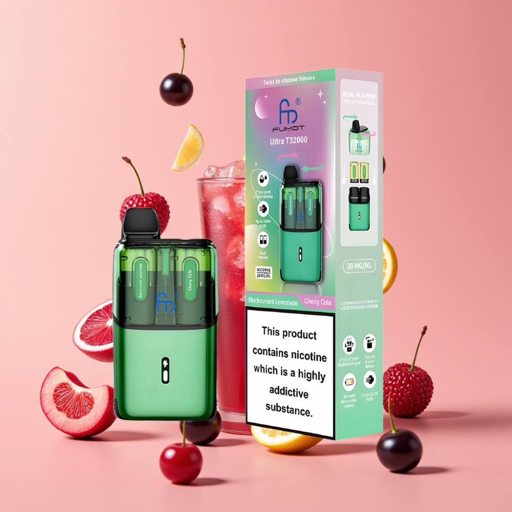 Fumot Ultra T32000 Nagykereskedés Magyarország Feketeribizli Limonádé & Cseresznyes Kóla 24ml Mesh Coil