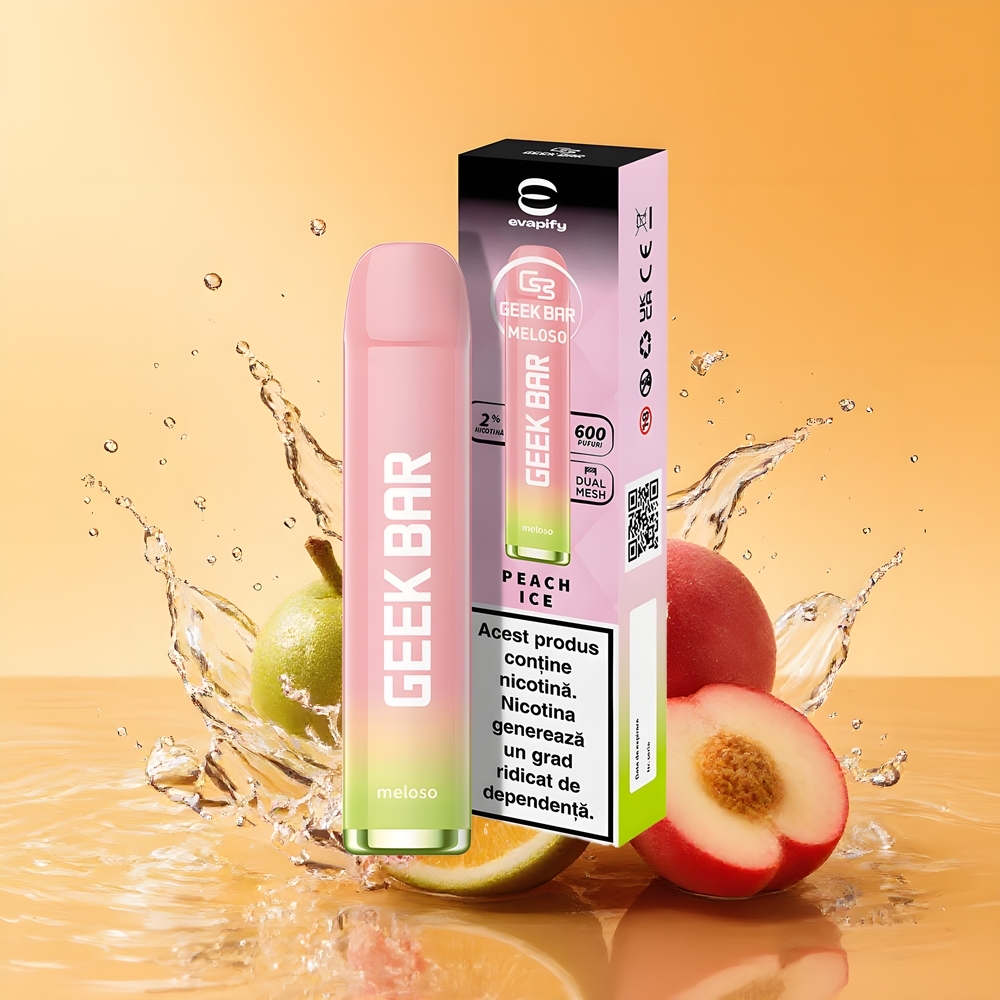 GEEK BAR Meloso 600 Puffs 20mg Nagykereskedés Magyarország Barack Jég