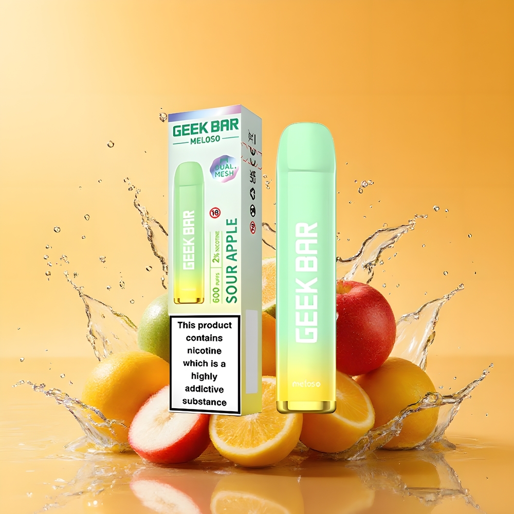 GEEK BAR Meloso 600 Puffs Eldobható E-szivar 20mg Savanyú Alma Nagykereskedés Magyarország