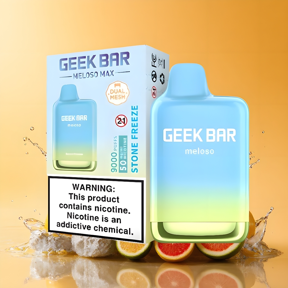 GEEK BAR Meloso Max 9000 Puffs Dual Mesh Coil Nagykereskedés Magyarország Stone Freeze