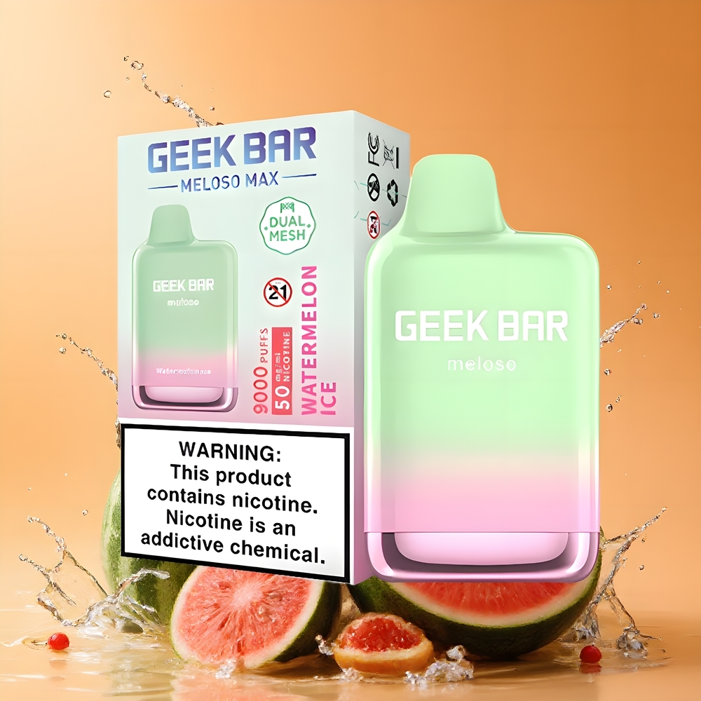 GEEK BAR Meloso Max 9000 Puffs Dupla Rácsos Tekercs Nagykereskedés Magyarország Görögdinnye Jég