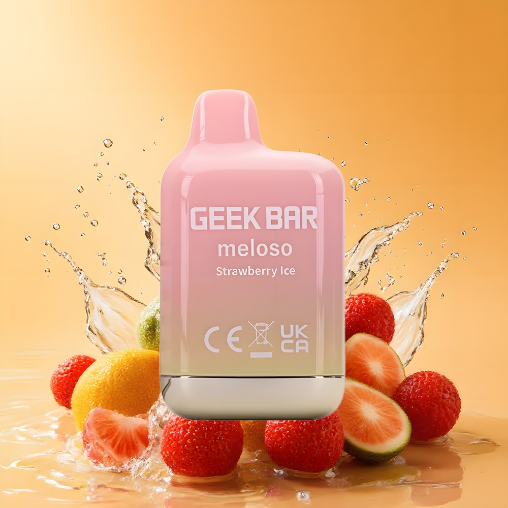 GEEK BAR Meloso Mini 600 Puffs Eldobható E-szigetelés Nagykereskedés Magyarország Eper Jég