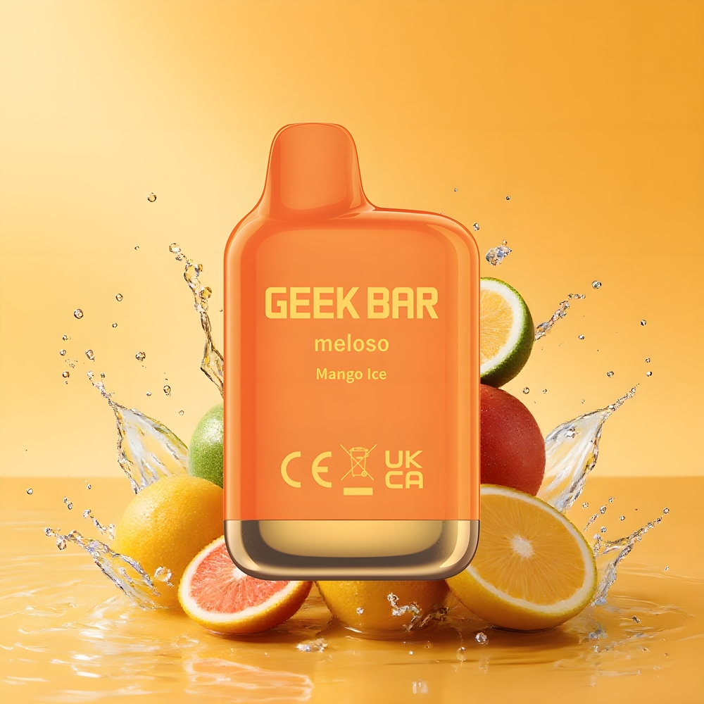 GEEK BAR Meloso Mini 600 Puffs Eldobható Vape Mango Jég Nagykereskedés Magyarország Dual Mesh