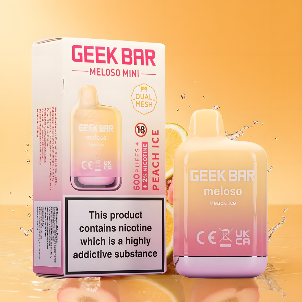 GEEK BAR Meloso Mini 600 Puffs Eldobható Vape Őszibarack Nagykereskedés Magyarország