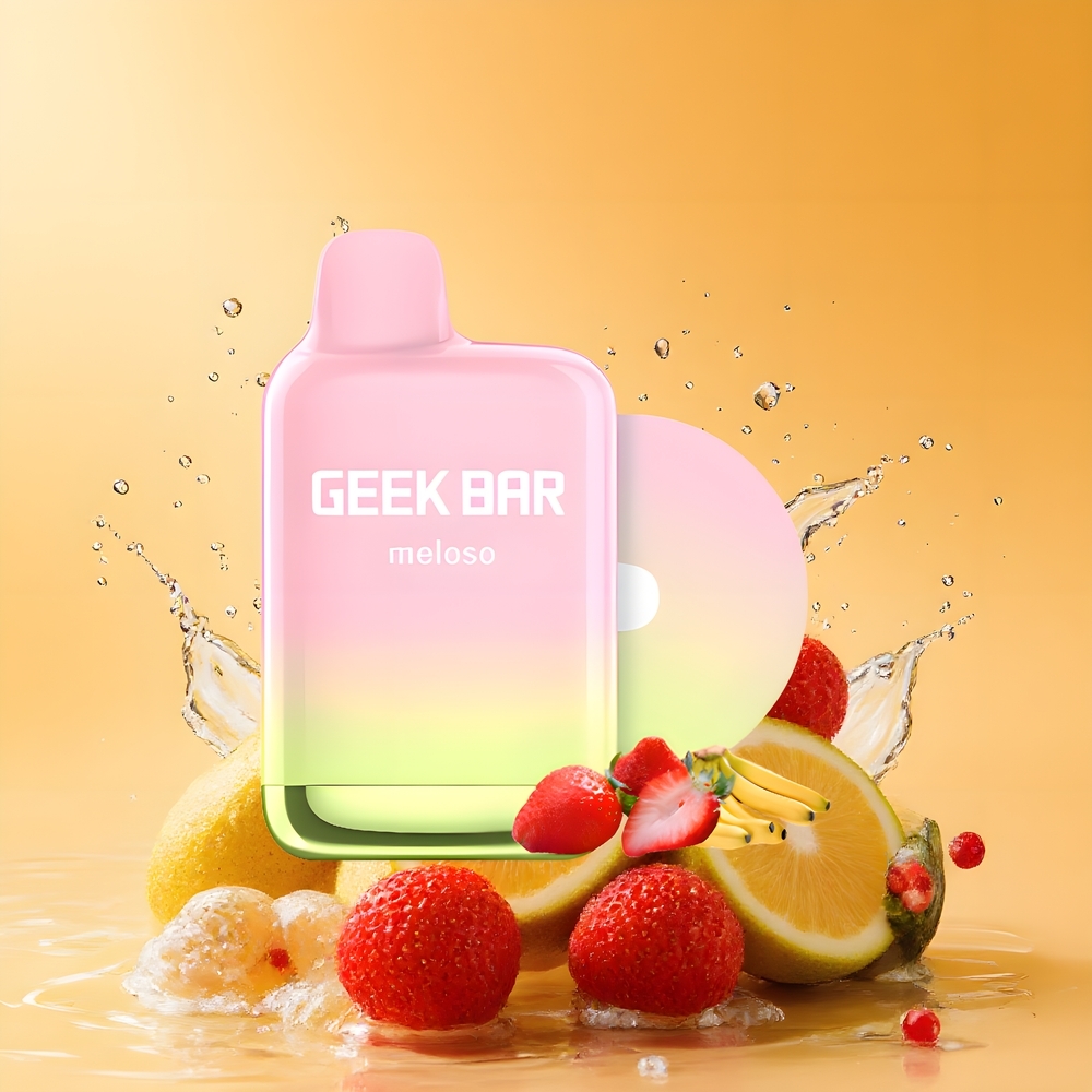 GEEK BAR Meloso Pro 4000 Puffs Eldobható E-párologító Eper-Banán Nagykereskedés Magyarország 12ml