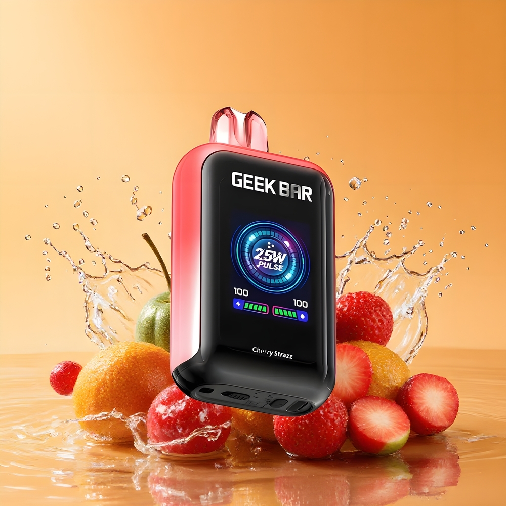 GEEK BAR Skyview 25000 Puffs Eldobható E-Párna Cseresznye Strazz Nagykereskedés Magyarország Dual Mesh Coil