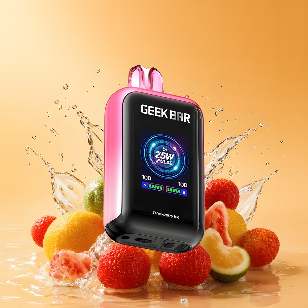 GEEK BAR Skyview 25000 Puffs Eldobható E-Párologtató Eperjég Nagykereskedés Magyarország Dual Core Heating
