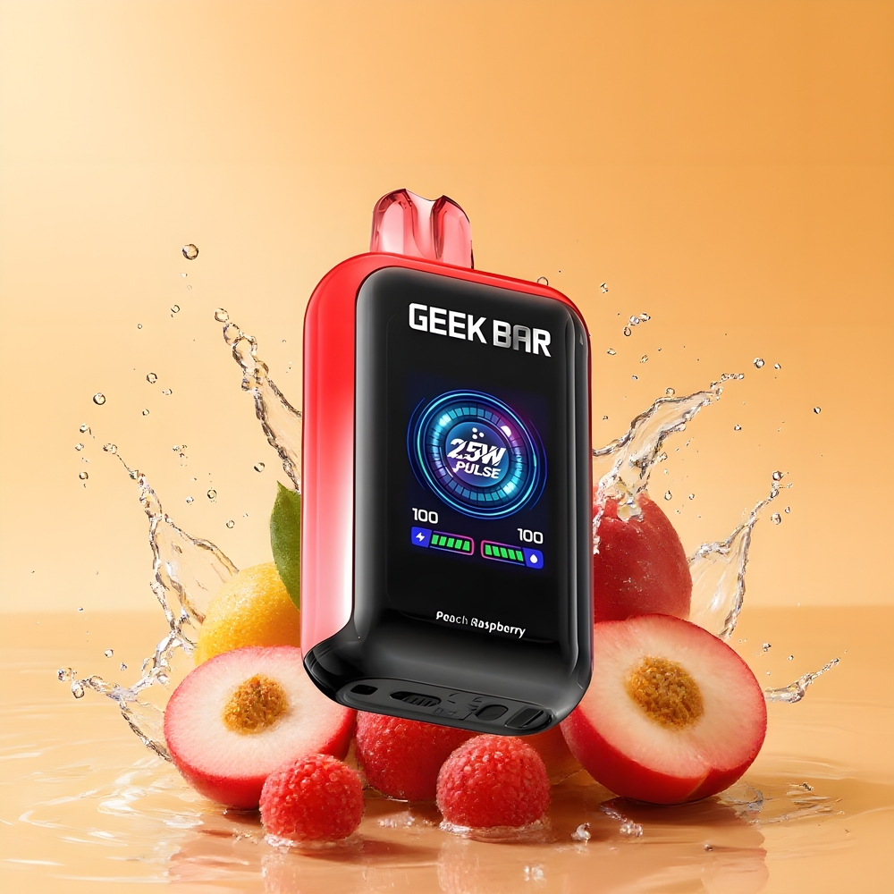 GEEK BAR Skyview 25000 Puffs Eldobható Vape Barack Málna Nagykereskedés Magyarország Dual Mesh Coil