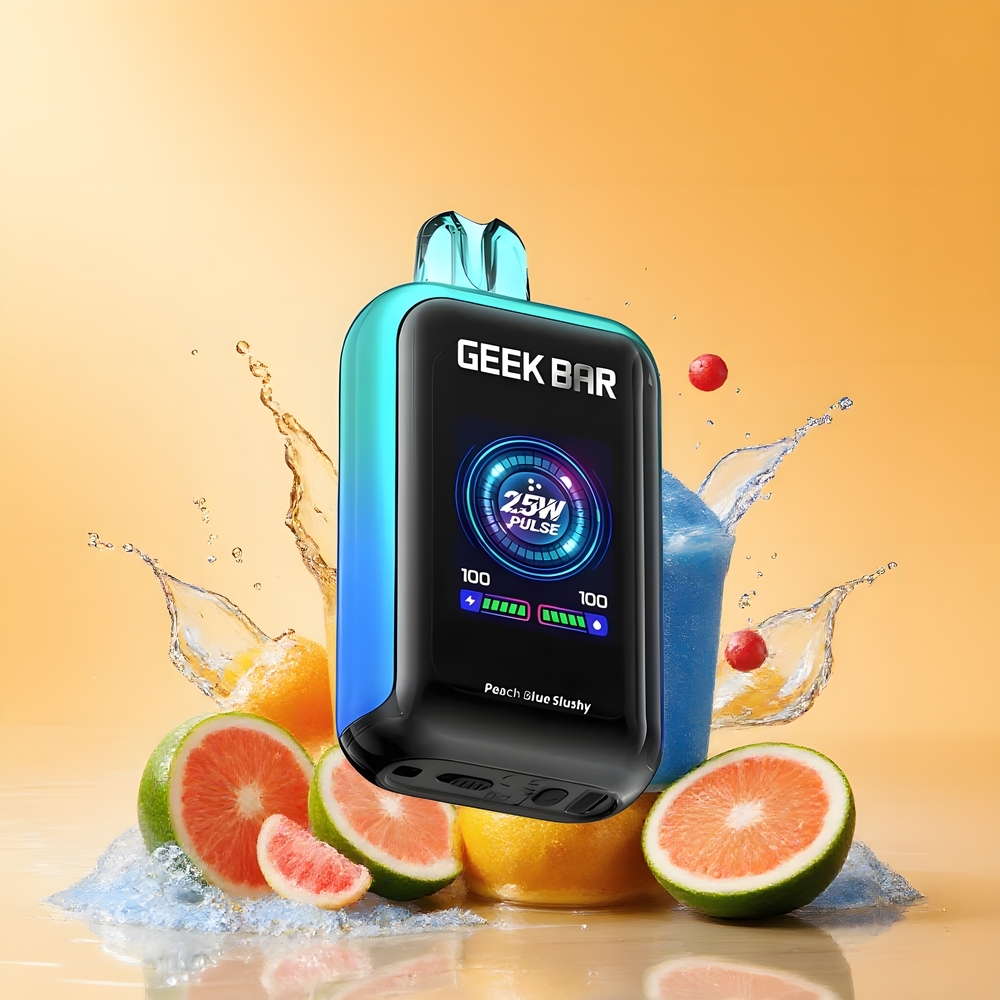 GEEK BAR Skyview 25000 Puffs Nagykereskedés Magyarország Dual Core Heating Őszibarack Kék Slushy