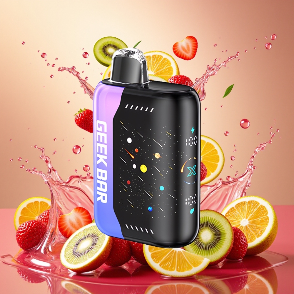 GEEKBAR Pulse X 42K Puffs Meteor Edition Eper-Kiwi Jég Nagykereskedés Magyarország 3D görbe kijelző