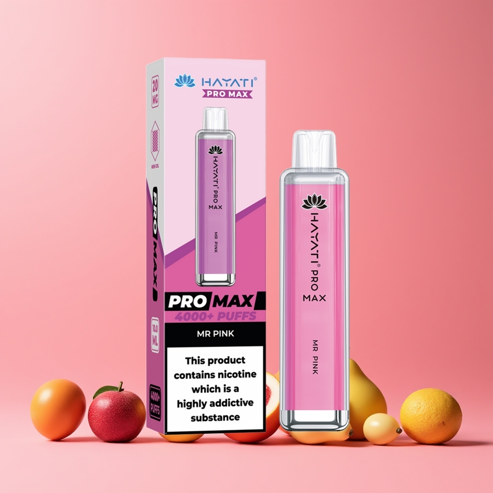 Hayati Pro Max 4000 Puffs Eldobható E-Cigi Újratölthető Nagykereskedés Magyarország Mr Rózsaszín