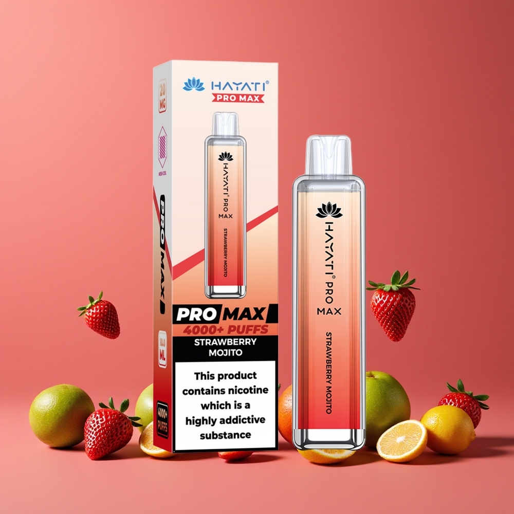 Hayati Pro Max 4000 Puffs Eldobható E-mentolos Eper Mojito Nagykereskedés Magyarország