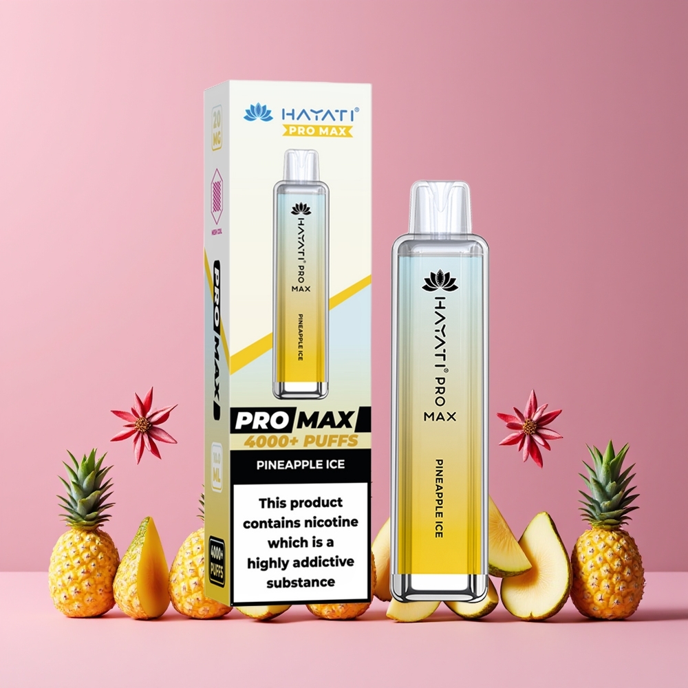 Hayati Pro Max 4000 Puffs Eldobható Vape Ananász Jég Nagykereskedés Magyarország Dual Mesh Coil