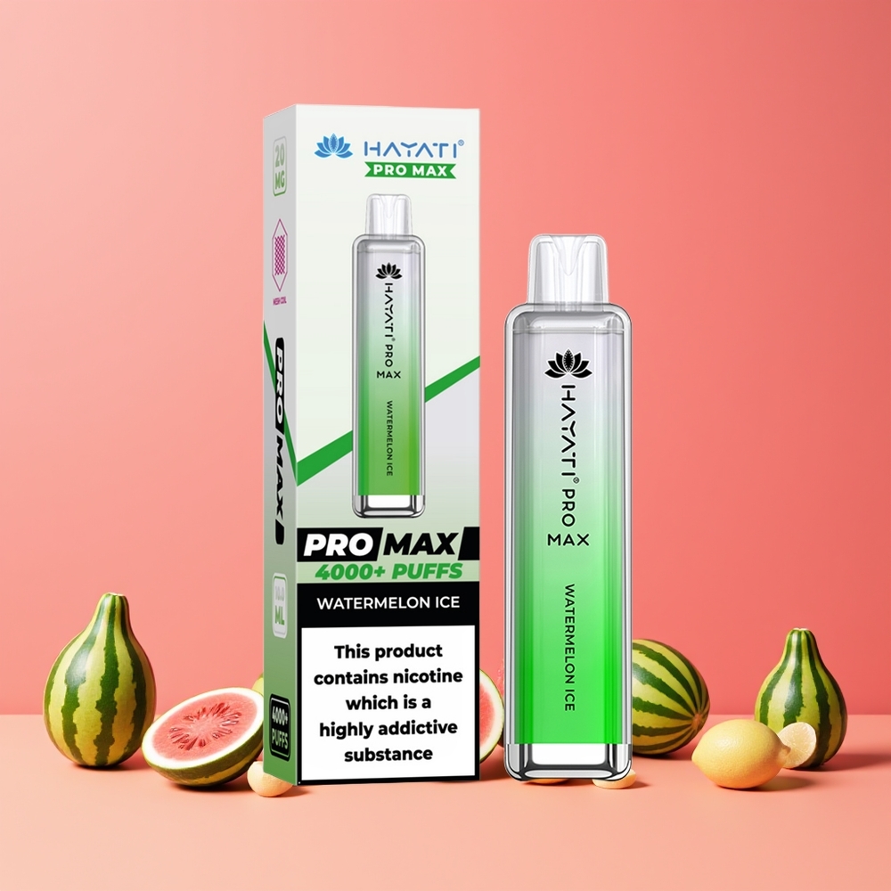 Hayati Pro Max 4000 Puffs Eldobható Vape Görögdinnye Jég Nagykereskedés Magyarország TPD-Compliance
