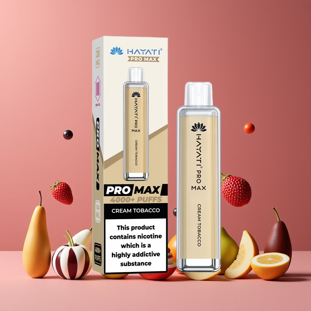 Hayati Pro Max 4000 Puffs Eldobható Vape Krémes Dohány Nagykereskedés Magyarország