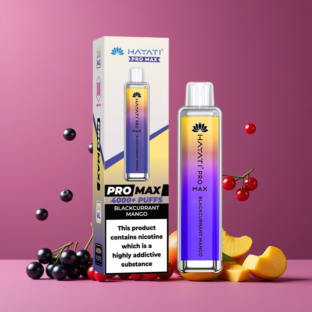 Hayati Pro Max 4000 Puffs Nagykereskedés Magyarország Feltölthető Fehéráfonya Mangó