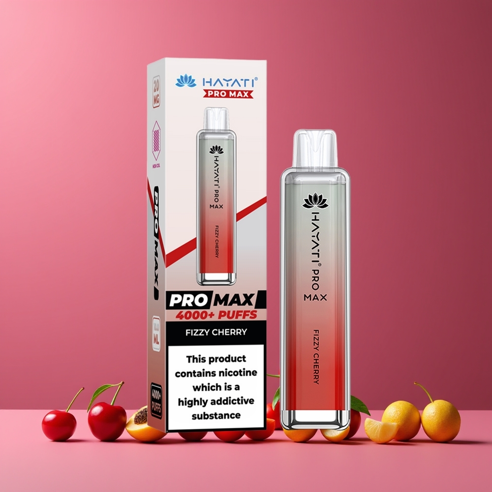 Hayati Pro Max 4000 Puffs Nagykereskedés Magyarország Fizzy Meggy Elszívható Vape