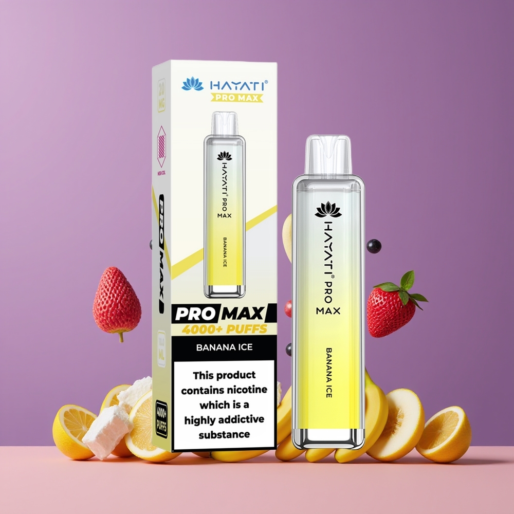 Hayati Pro Max 4000 Puffs Nagykereskedés Magyarország TPD-Compliance Banán Jég