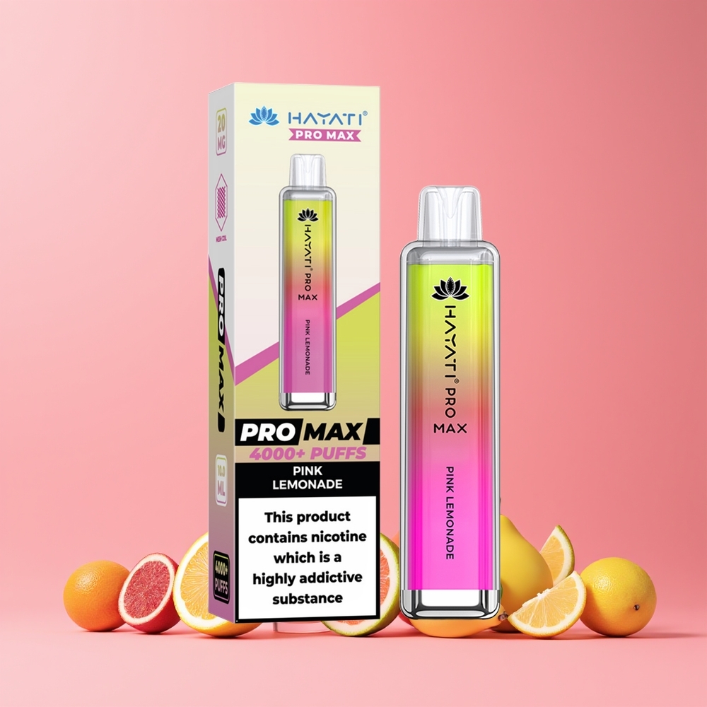 Hayati Pro Max 4000 Puffs Nagykereskedés Magyarország TPD-Compliance Rózsaszín Limonádé