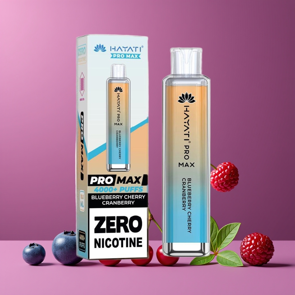 Hayati Pro Max 4000 Puffs Nagykereskedés Magyarország TPD-Kompatibilis Kékáfonya Cseresznye Váfonya