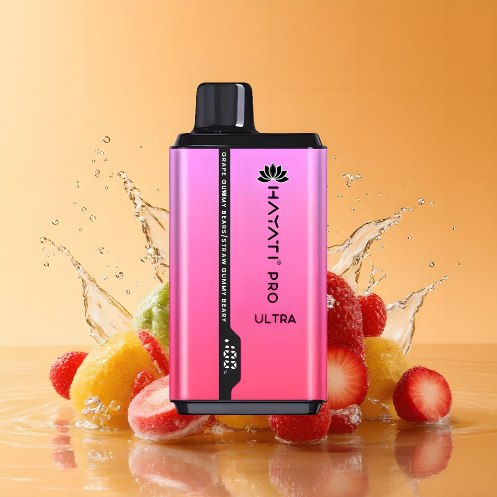 Hayati Pro Ultra 15000 Puffs Nagykereskedés Magyarország 12ml Málna Gumicukor Szőlő Gumicukor