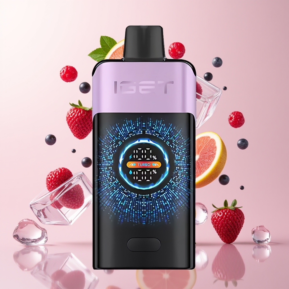 IGET ONE 12000 Puffs Elszívható Vape Vegyes Bogyós Gyümölcs Jég Nagykereskedés Magyarország Nagy Íves Színes Kijelző