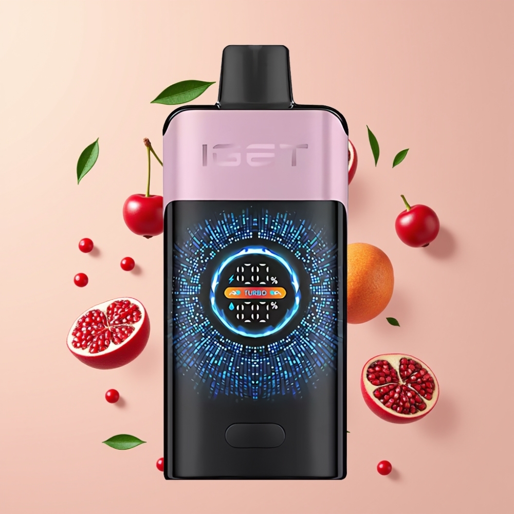 IGET ONE 12000 Puffs Nagykereskedés Magyarország Cseresznye Gránátalma Képernyős Turbo Mód