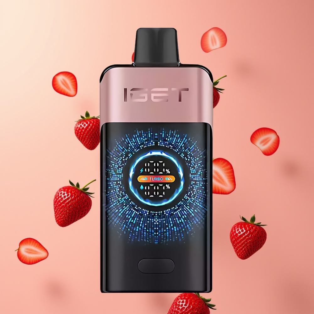 IGET ONE 12000 Puffs Nagykereskedés Magyarország Eper Nagy Íves Színes Kijelző