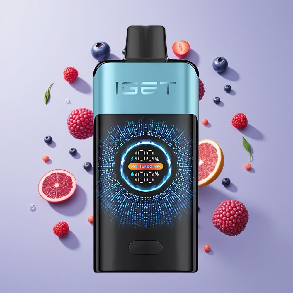 IGET ONE 12000 Puffs Nagykereskedés Magyarország Nagy Íves Színes Képernyős Áfonya Jég Disposable Vape