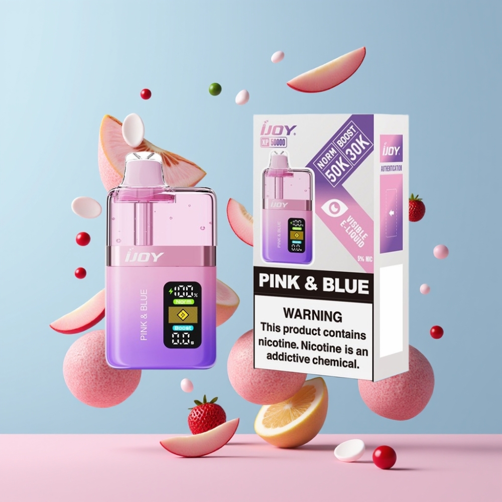 IJOY XP50000 Nagykereskedés Magyarország 50000 Füst Rózsaszín & Kék Duális Mesh 50mg/ml