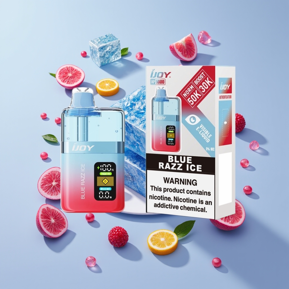 IJOY XP50000 Nagykereskedés Magyarország Kékes Málna Jég 50000 Puff Dual Mesh