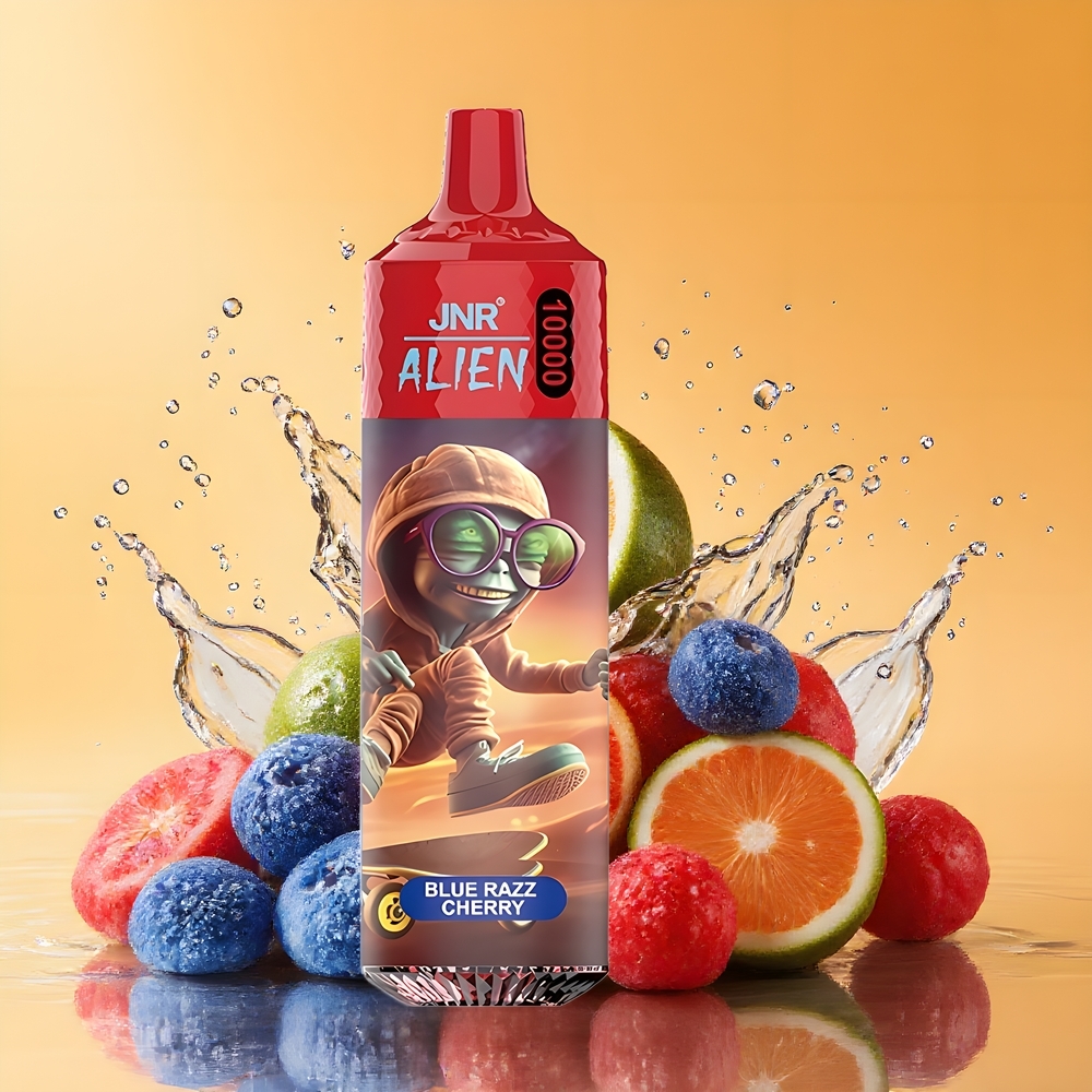 JNR Alien 10000 Puffs Nagykereskedés Magyarország Kék Málna-Cseresznye RGB LED