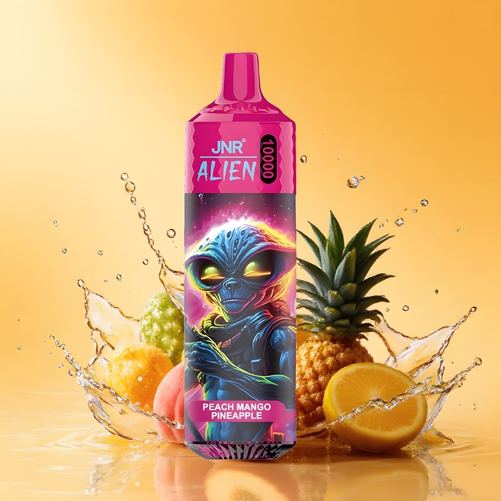 JNR Alien 10000 Puffs Nagykereskedés Magyarország Sárgabarack mangó ananász RGB LED Type-C Gyorstöltés