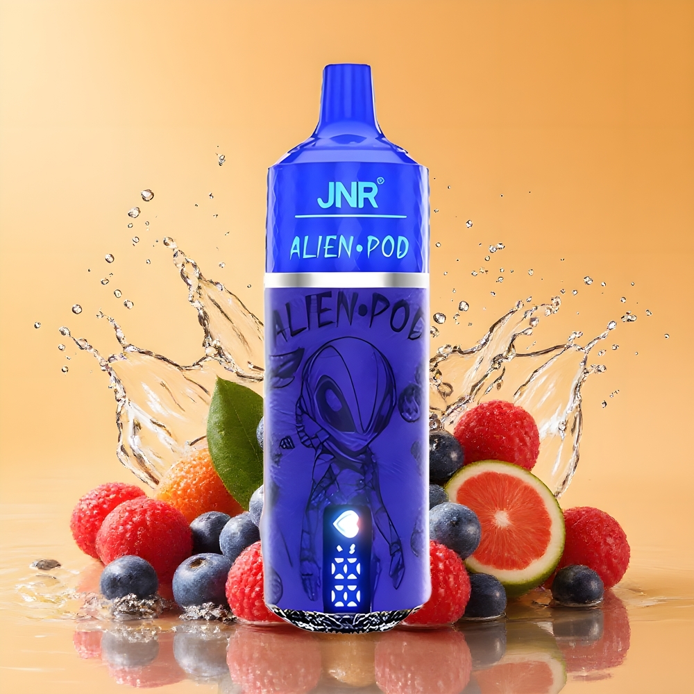 JNR Alien Pod 13000 Puffs Nagykereskedés Magyarország Mesh Core Kékáfonya Pberry
