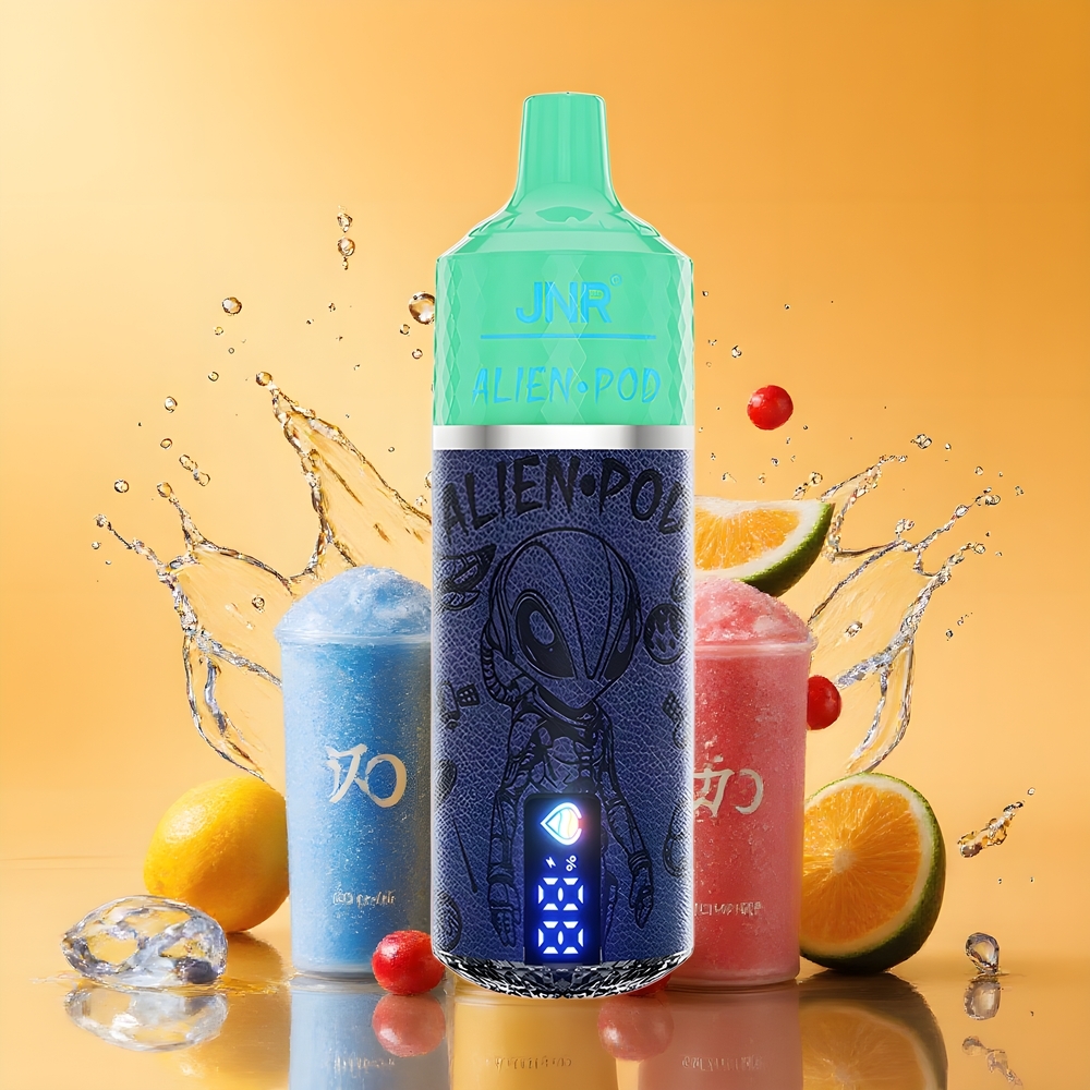 JNR Alien Pod 13000 Puffs Nagykereskedés Magyarország Type-C Gyors Töltés Meggy Jég