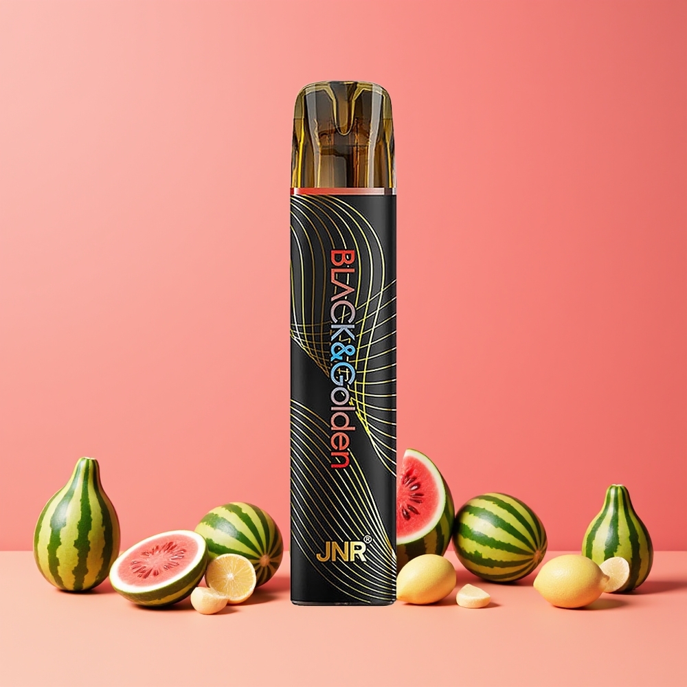JNR Black&Golden 600+200 Puff Nagykereskedés Magyarország 550mAh Egyszerhasználatos Vape Görögdinnye Jég