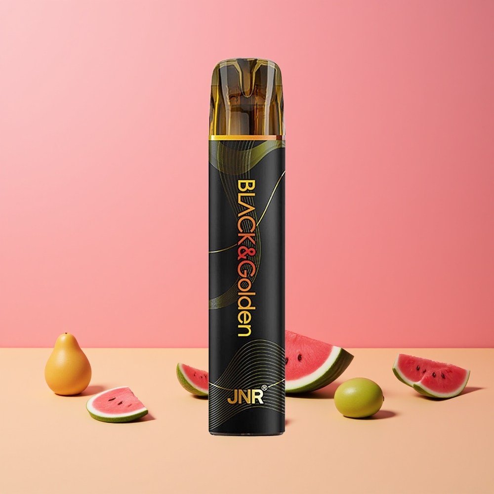 JNR Black&Golden 600+200 Puff Nagykereskedés Magyarország 550mAh Görögdinnye Buborékrággal Disposable Vape
