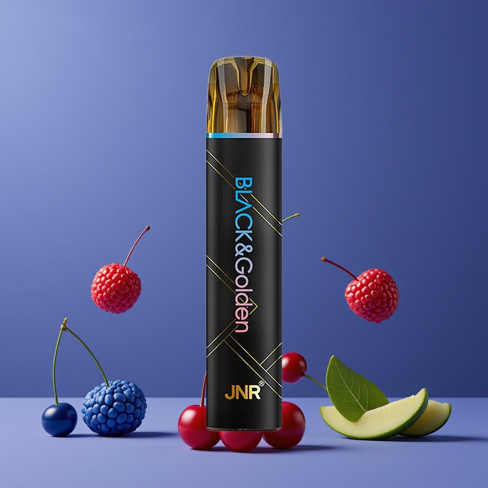 JNR Black&Golden 600+200 Puffs Eldobható Vape Kék Málna Cseresznye 550mAh Nagykereskedés Magyarország