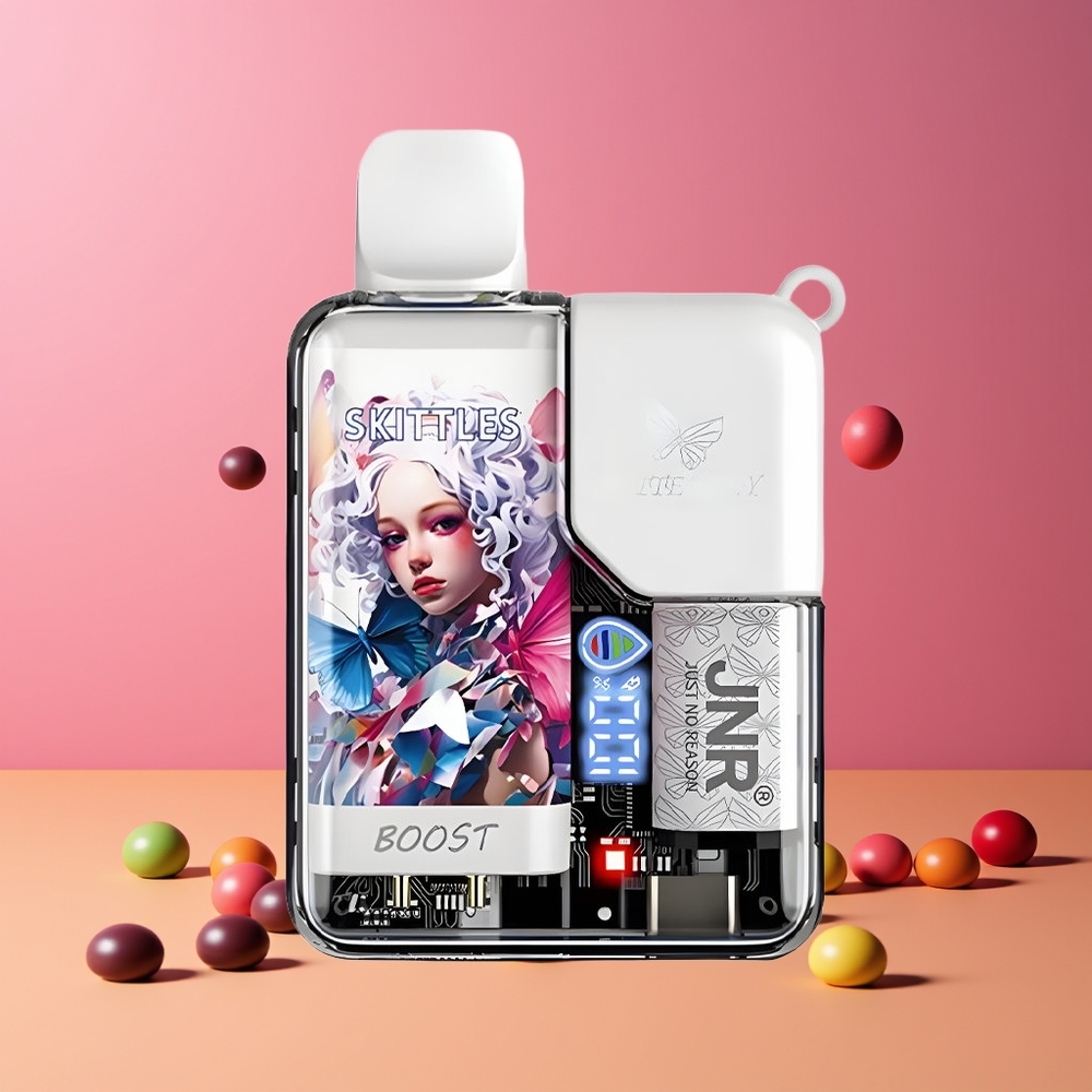 JNR Butterfly 8500 Puffs 15ml Transzparens Test Nagykereskedés Magyarország Skittles