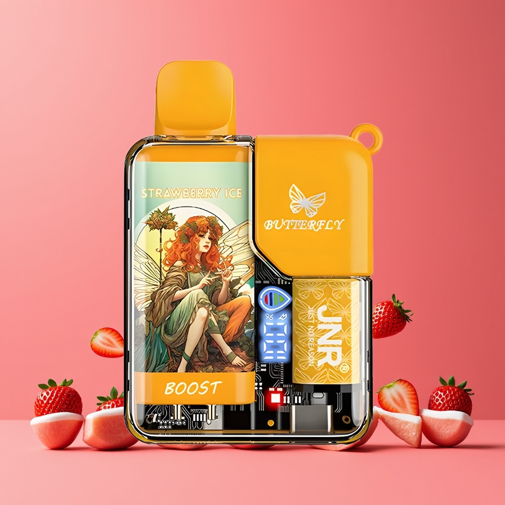 JNR Butterfly 8500 Puffs Nagykereskedés Magyarország Digitális Kijelző Eperjég
