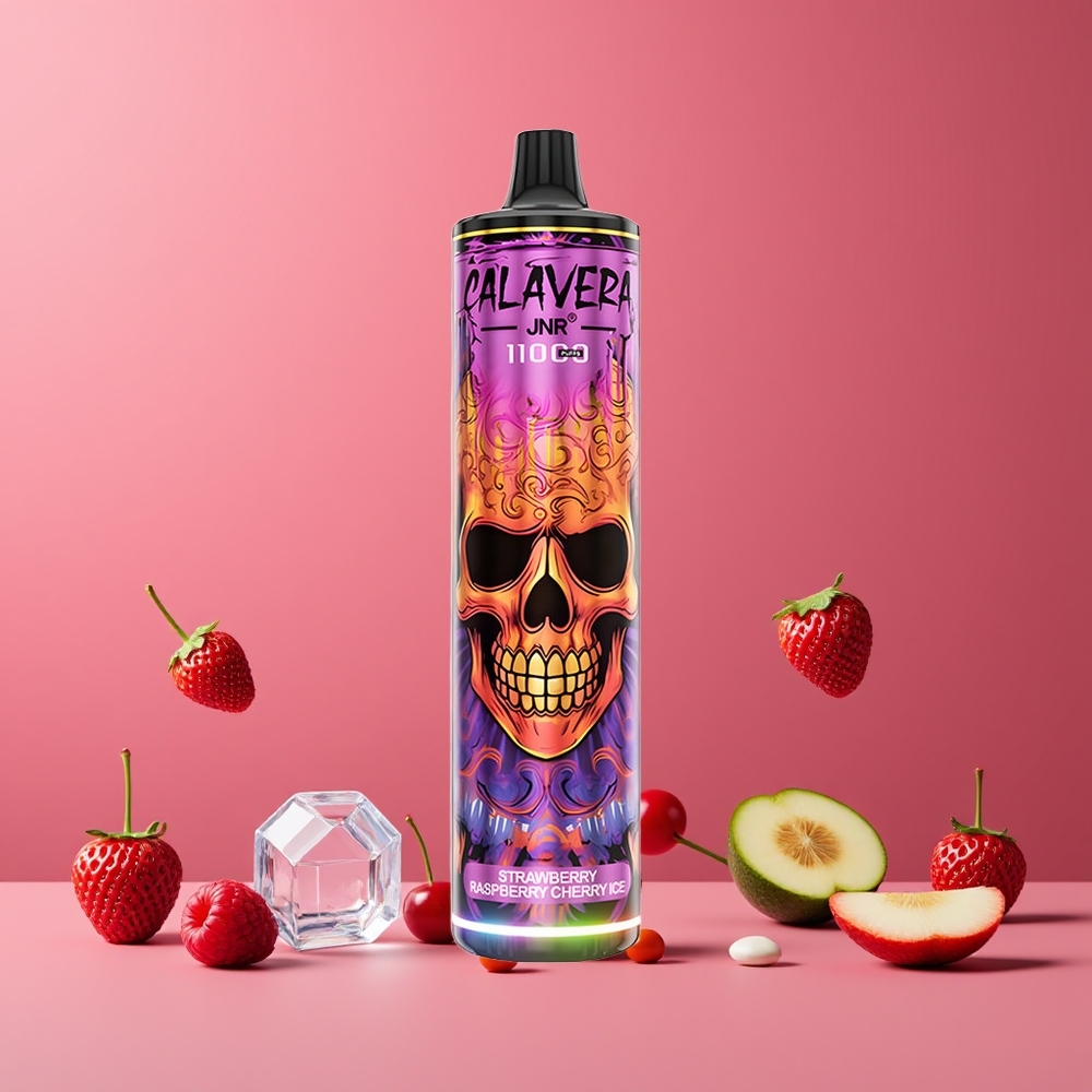 JNR Calavera 11000 Puffs Nagykereskedés Magyarország 21ml E-Liquid Kapacitás Eper Málna Cseresznye Jég
