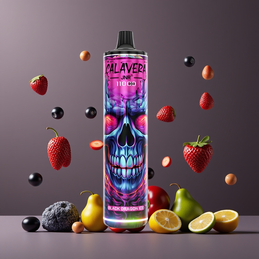 JNR Calavera 11000 Puffs Nagykereskedés Magyarország 850 mAh Fekete Sárkány Jég