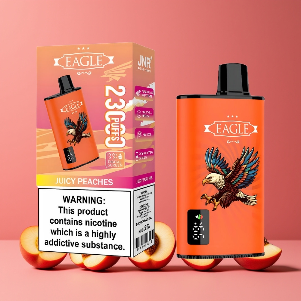 JNR EAGLE Smart 23000 Puffs Digitális Kijelzős Eldobható Vape Lédús Őszibarack Nagykereskedés Magyarország