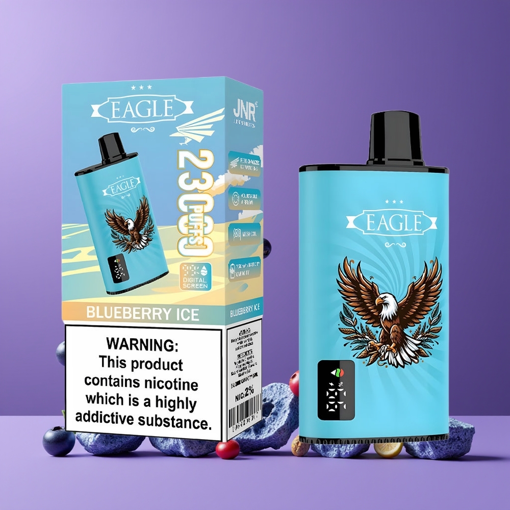 JNR EAGLE Smart 23000 Puffs Digital Képernyős Elszívható E-szigi Áfonya Jég Nagykereskedés Magyarország