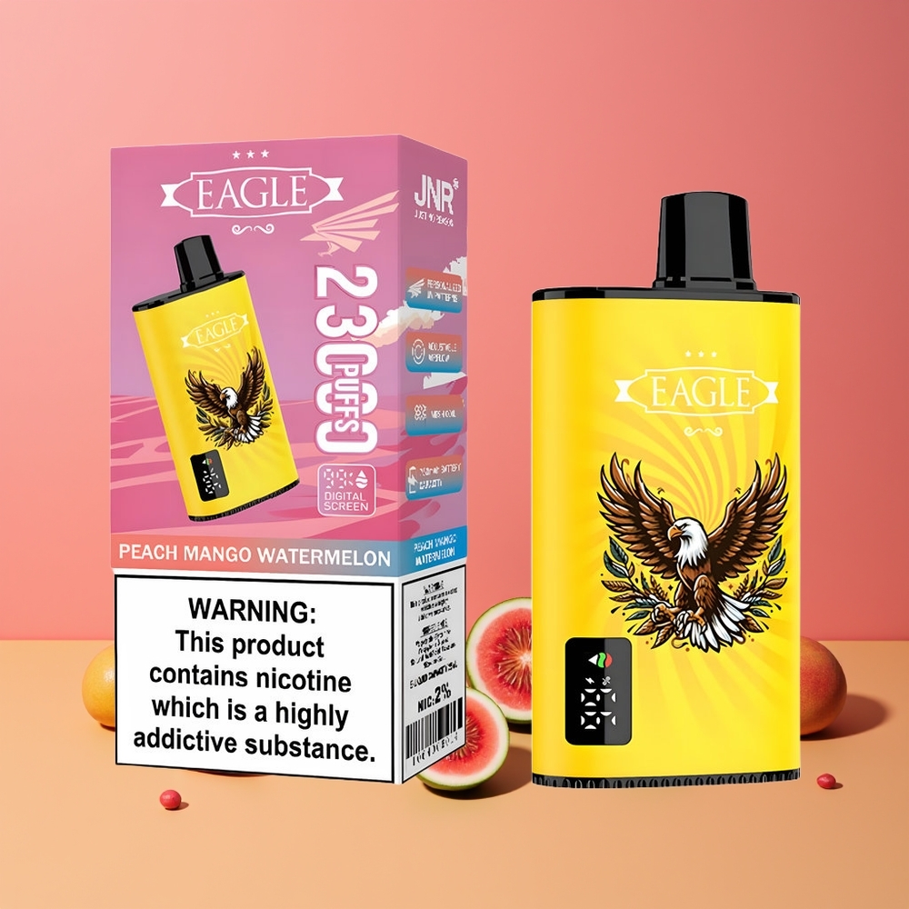 JNR EAGLE Smart 23000 Puffs Nagykereskedés Magyarország Digitális Kijelzős Őszibarack Mango Görögdinnye
