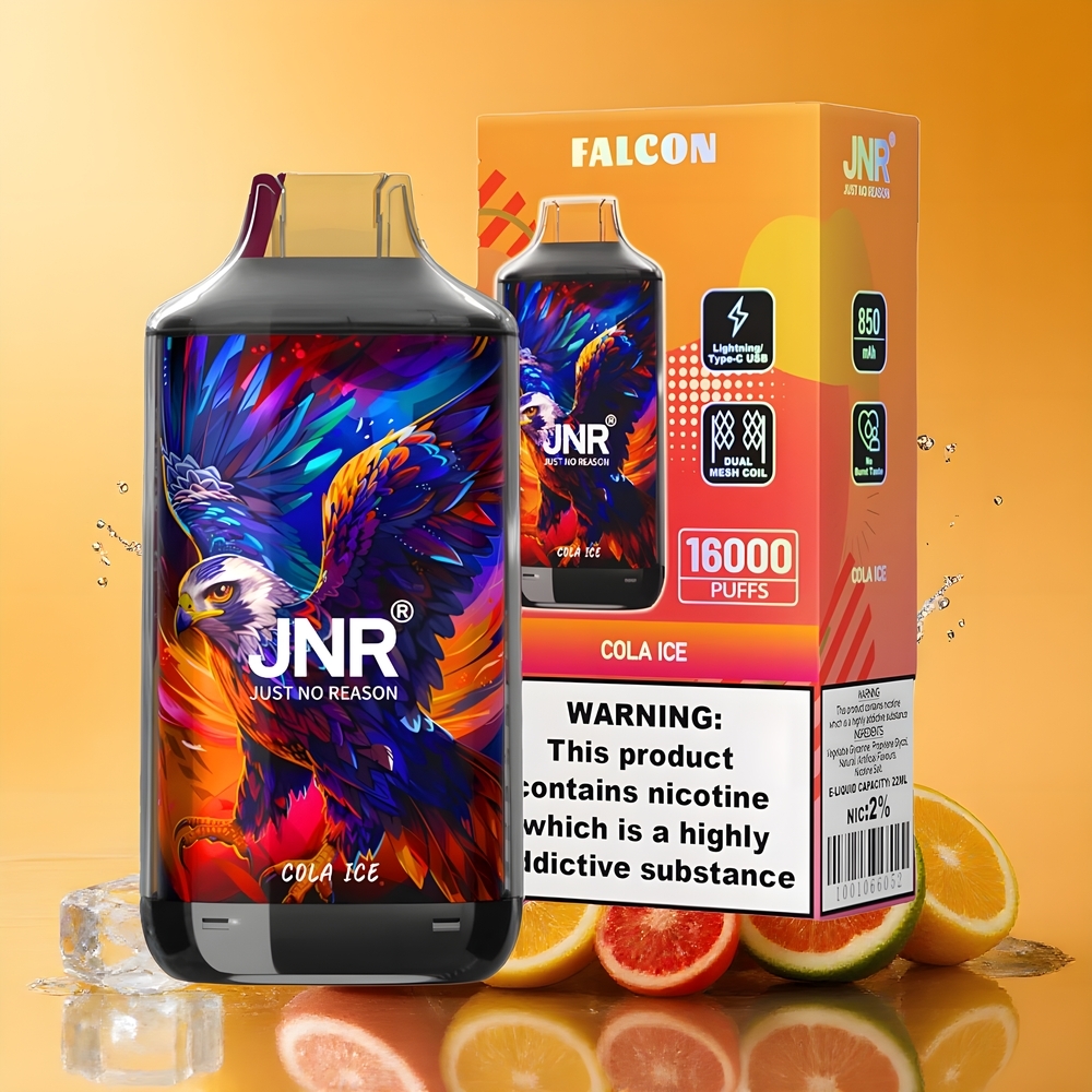JNR Falcon 16000 Puffs Kóla Jég Nagykereskedés Magyarország Dual Mesh Coil
